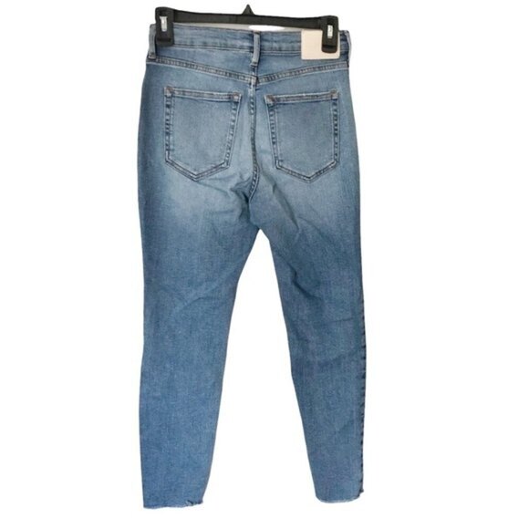 Everlane High Rise Skinny Jeans Blue Women’s Size 26 Distressed Stretch Denim - Picture 7 of 16